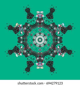 Decoration winter snow icons. Vector christmas abstract colorful background with falling snowflake. Snowflakes Vector illustration.