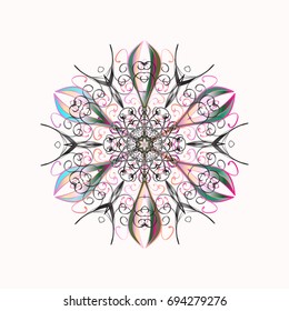 Decoration winter snow icons. Vector christmas abstract colorful background with falling snowflake. 