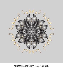 Decoration winter snow icons. Vector christmas abstract colorful background with falling snowflake. Snowflakes Vector illustration.