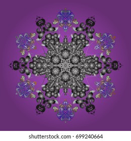 Decoration winter snow icons. Vector christmas abstract colorful background with a falling snowflake.