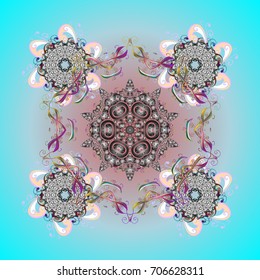 Decoration winter snow icons. Vector christmas abstract colorful background with falling snowflake. Snowflakes Vector illustration.