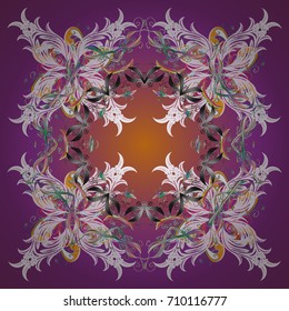 Decoration winter snow icons. Vector christmas abstract colorful background with falling snowflake. Snowflakes Vector illustration.