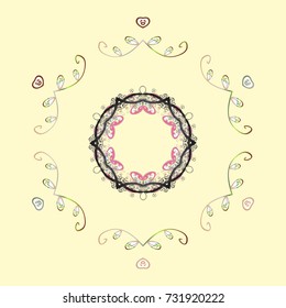 Decoration winter snow icons. Vector christmas abstract colorful background with falling snowflake. Snowflakes Vector illustration.