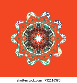 Decoration winter snow icons. Vector christmas abstract colorful background with falling snowflake. Snowflakes Vector illustration.