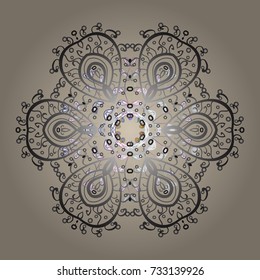Decoration winter snow icons. Vector christmas abstract colorful background with falling snowflake. Snowflakes Vector illustration.