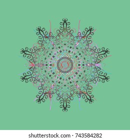 Decoration winter snow icons. Vector christmas abstract colorful background with falling snowflake.