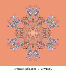 Decoration winter snow icons. Vector christmas abstract colorful background with falling snowflake.