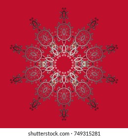 Decoration winter snow icons. Vector christmas abstract colorful background with falling snowflake. Snowflakes Vector illustration.