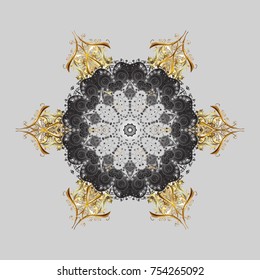 Decoration winter snow icons. Vector christmas abstract colorful background with falling snowflake. Snowflakes Vector illustration.