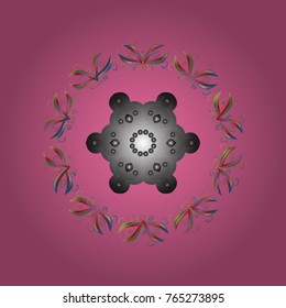 Decoration winter snow icons. Vector christmas abstract colorful background with falling snowflake. Snowflakes Vector illustration.