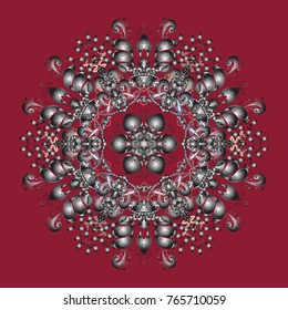 Decoration winter snow icons. Vector christmas abstract colorful background with falling snowflake. Snowflakes Vector illustration.