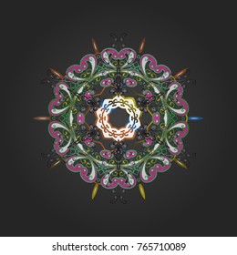 Decoration winter snow icons. Vector christmas abstract colorful background with falling snowflake. Snowflakes Vector illustration.
