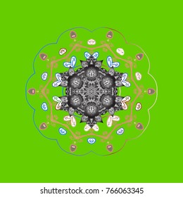 Decoration winter snow icons. Vector christmas abstract colorful background with falling snowflake. Snowflakes Vector illustration.