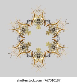Decoration winter snow icons. Vector christmas abstract colorful background with falling snowflake. Snowflakes Vector illustration.