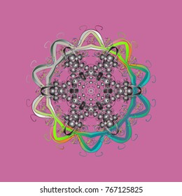 Decoration winter snow icons. Vector christmas abstract colorful background with falling snowflake. Snowflakes Vector illustration.