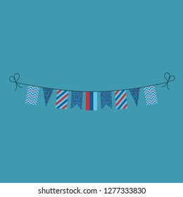 Decorations bunting flags for Luhansk People's Republic national day holiday in flat design. Independence day or National day holiday concept.