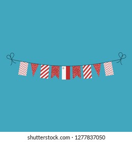 Decorations bunting flags for Malta national day holiday in flat design. Independence day or National day holiday concept.