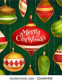 Decorations. Christmas card \ poster \ banner. Vector illustration.