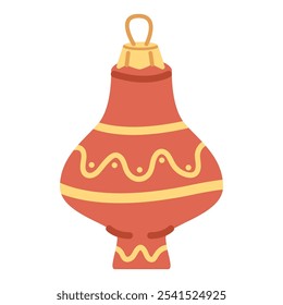 Decorations for Christmas tree.Christmas tree toy.Holiday decoration template.Isolated on white background.Vector illustration.