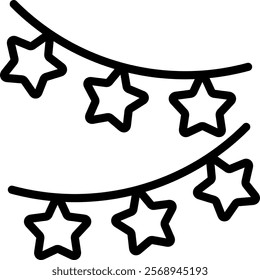 Decorations Icon Line Vector Illustration