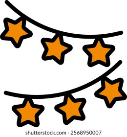 Decorations Icon Lineal Color Vector Illustration