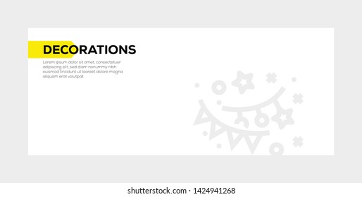 DECORATIONS AND ILLUSTRATION ICON CONCEPT