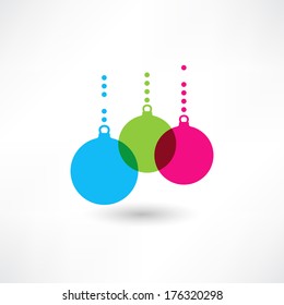 decorations on Christmas tree
