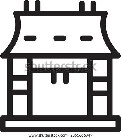 Decorations Pray Vihara Outline Icon