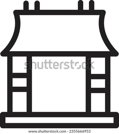 Decorations Pray Vihara Outline Icon