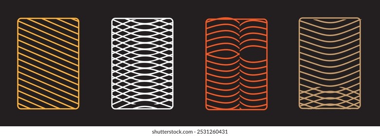 Decorations set line pattern vector ilustration geometric-pattern, seamless-pattern, abstract-pattern background simple design home family