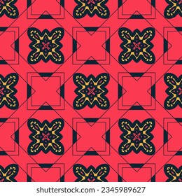 Decorativ seamless pattern with geometric shapes. The ornament. Abstract texture designs can be used for backgrounds, motifs, textile, wallpapers, fabrics, gift wrapping, templates. Vector.