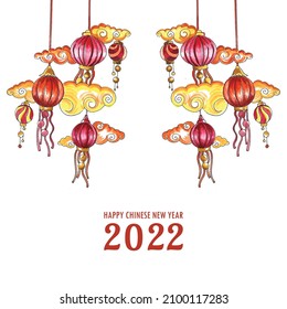 Decorative 2022 chinese new year greeting card background