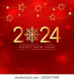decorative 2024 new year eve shiny background design vector