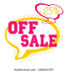 Decorative -25% off sale vintage promotional background