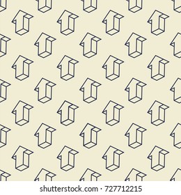 Decorative 3d arrows seamless vector pattern