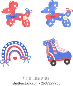 Decorative of 4th July Vector Illustration | Happy Independence Day