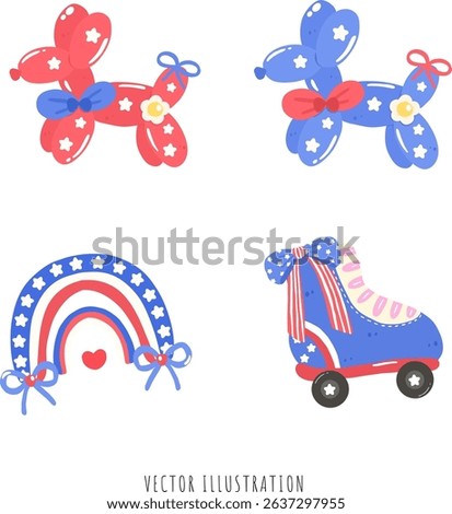 Decorative of 4th July Vector Illustration | Happy Independence Day
