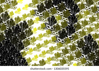 Decorative abstract background with carnival masks. 