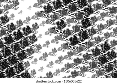 Decorative abstract background with carnival masks. 