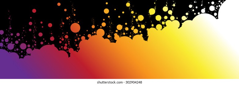 Decorative abstract background circles waves water bubbles