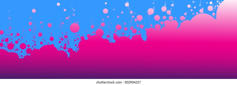 Decorative abstract background circles waves water bubbles