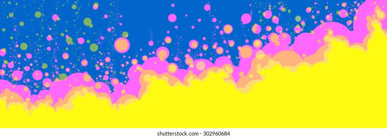 Decorative abstract background circles waves water bubbles underwater