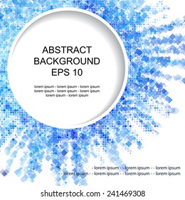 Decorative abstract background with circular element and watercolor effect