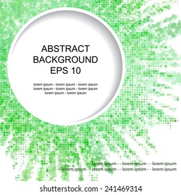 Decorative abstract background with circular element and watercolor effect
