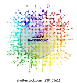 Decorative abstract background with circular glass element