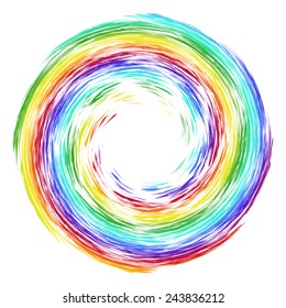 Decorative abstract background with colored circular element