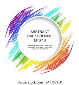 Decorative abstract background with diagonal rainbow stripes