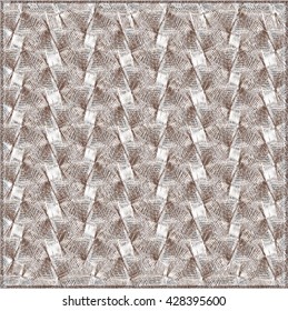 Decorative abstract background with folds resulting from hatching. Texture. Vector design.