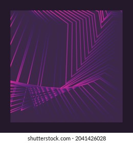 decorative abstract background in the form of glowing lines in the nebula. Perfect for packaging, postcards, prints, desktop. Purple and pink colors. EPS10
