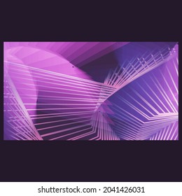 decorative abstract background in the form of glowing lines in the nebula. Perfect for packaging, postcards, prints, desktop. Purple and pink colors. EPS10